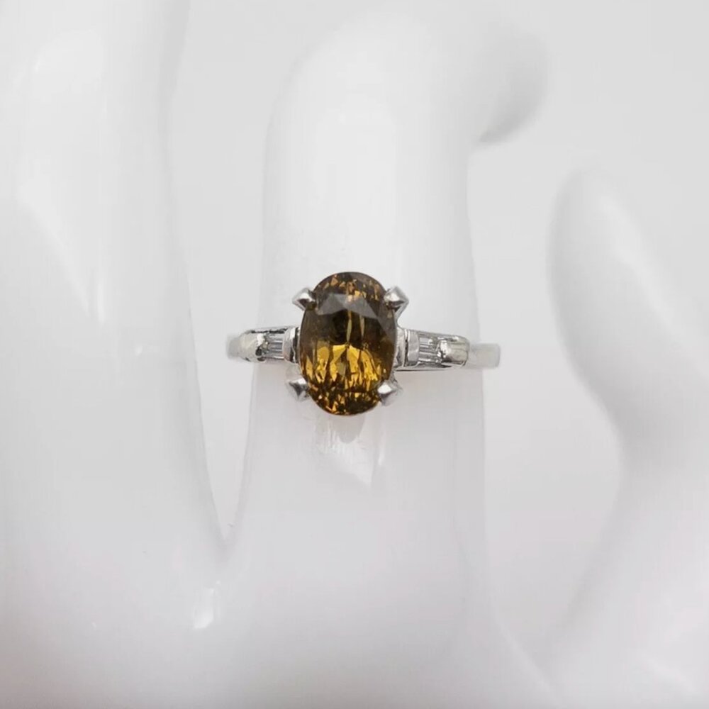 GIA CERT 3CT NATURAL ALEXANDRITE AND DIAMONDS RING